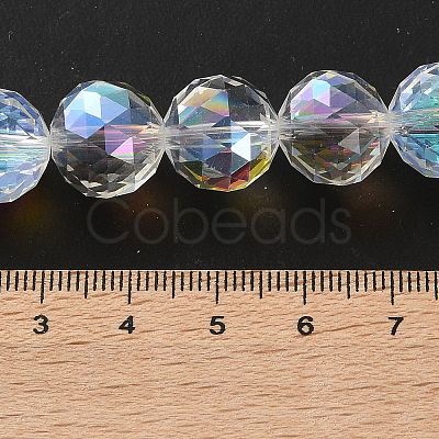 Transparent Electroplate Glass Beads Strands EGLA-N002-34E-H01-1