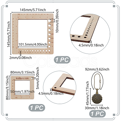Wood Knitting Tools Sets DIY-WH0888-335AB-01-1