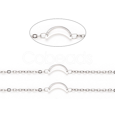 Tarnish Resistant 304 Stainless Steel Cable Chains CHS-F015-18P-1
