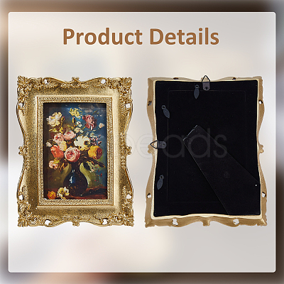 4Pcs 4 Styles Resin Photo Frame Stand DJEW-DC0001-19-1