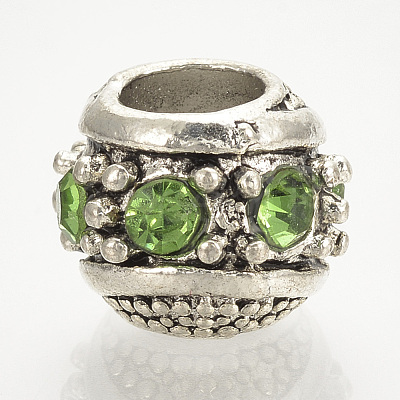 Alloy Rhinestone European Beads MPDL-Q208-075-1