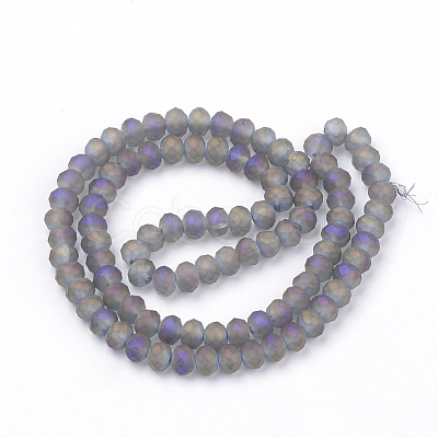 Electroplate Glass Beads Strands X-EGLA-S141-6mm-03C-1