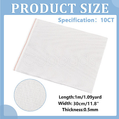 10CT Polyester Cotton Cross Stitch Fabric DIY-WH0588-33A-1
