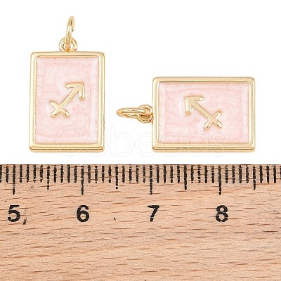Brass Enamel Pendants KK-CBA62C2-01G-1