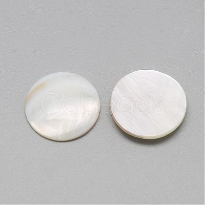 Natural Freshwater Shell Cabochons SSHEL-R042-08-1