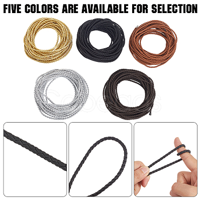 10M Round Imitation Leather Braided Cord WL-GF0001-32C-05-1