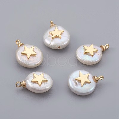 Natural Cultured Freshwater Pearl Pendants PEAR-F008-04G-1