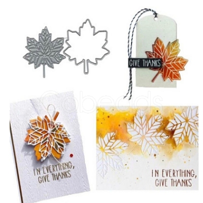 Autumn Theme Maple Leaf Carbon Steel Cutting Dies Stencils DIY-R079-014-1