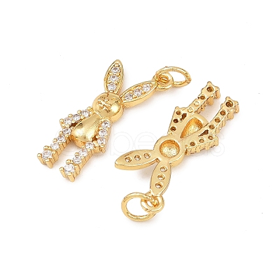 Brass Micro Pave Cubic Zirconia Pendants KK-H093-16A-G-1