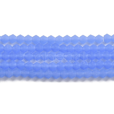 Imitation Jade Frosted Glass Bead Strands GLAA-F029-JM4mm-B04-1