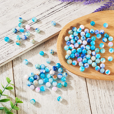 120Pcs 6 Colors Natural Persian Jade Beads G-TA0002-39-1
