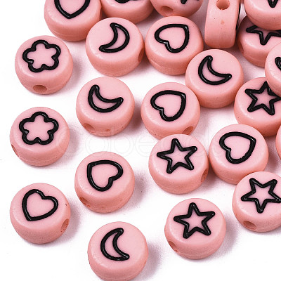 Opaque Acrylic Beads MACR-N008-33D-1