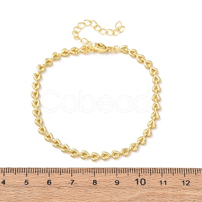 Brass Link Chain Bracelets for Women BJEW-C140-12G-1