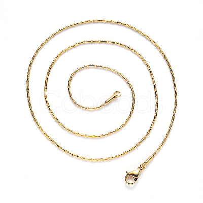 PVD Vacuum Plating 304 Stainless Steel Boston Link Chain Necklace NJEW-S420-005B-G-1