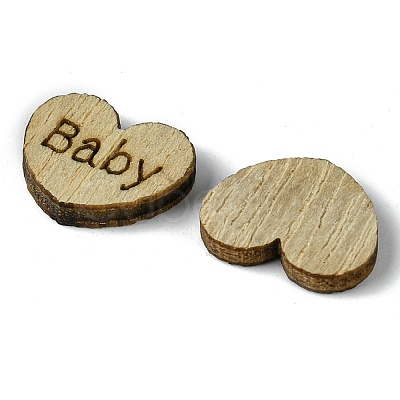 100Pcs Wood Cabochons WOOD-G020-09-1