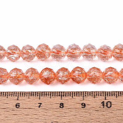 Crackle Transparent Glass Beads Strands LS-GLAA-N063-8mm-06-1
