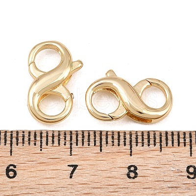 Brass Double-Sided Lobster Clasp for Jewelry Making KK-CBAA482-03G-1