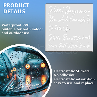 1Pc Waterproof PVC Electrostatic Stickers DIY-OC0013-20E-1
