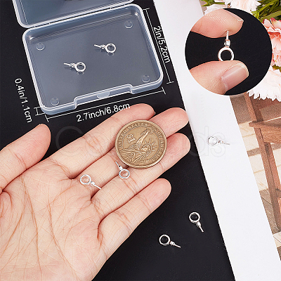 10Pcs 925 Sterling Silver Screw Eye Peg Bails STER-BBC0008-51P-1