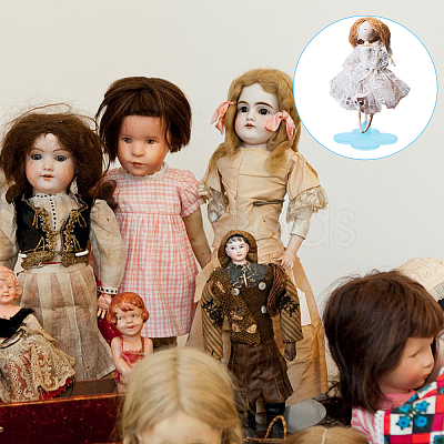 Adjustable Plastic Doll Stand Support ODIS-WH0329-96-1