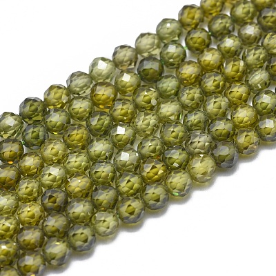 Cubic Zirconia Beads Strands G-G792-47-07C-1