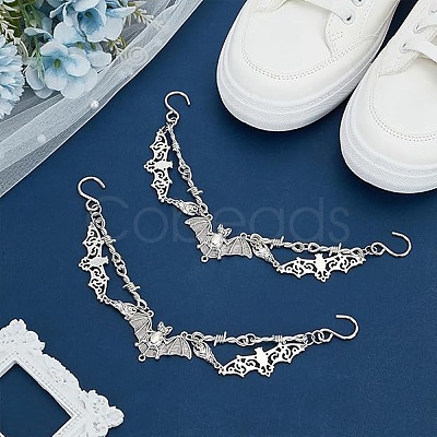 2Pcs Alloy Bat Shoes Chain AJEW-FG0004-50A-1