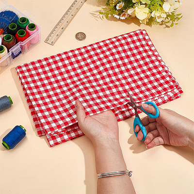 Tartan Pattern Cotton Fabric AJEW-WH0410-121B-1