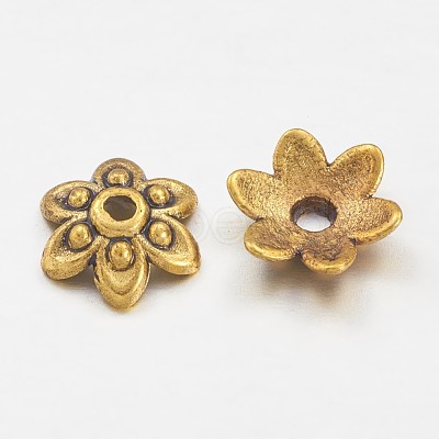 Tibetan Antique Golden Metal Caps GLF0626Y-1