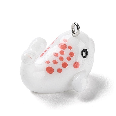 Sea Animal Theme Opaque Resin Pendants X-RESI-D071-04H-1