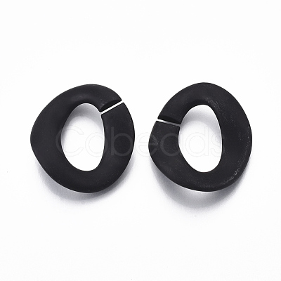 Spray Painted CCB Plastic Linking Rings CCB-R104-05B-01-1