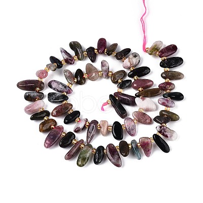 Natural Multicolor Tourmaline Beads Strands G-Z091-A45-1