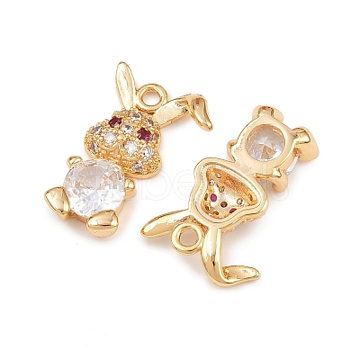 Brass Micro Pave Cubic Zirconia Pendants KK-A274-21G-1