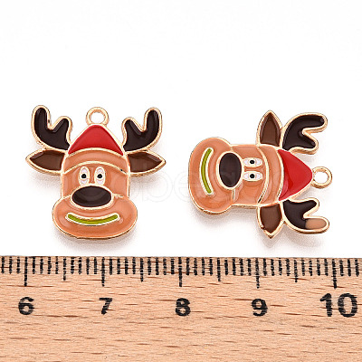 Christmas Theme Alloy Enamel Pendants ENAM-N056-403E-1
