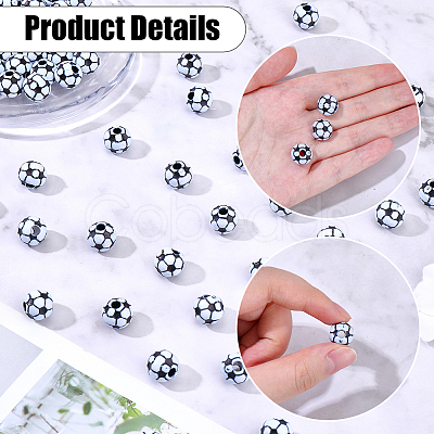 100Pcs Opaque Acrylic Beads MACR-SC0002-47-1