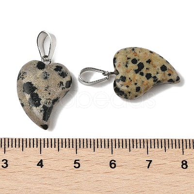 Natural Dalmatian Jasper Pendants G-B127-11P-02-1
