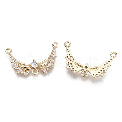 Brass Micro Pave Cubic Zirconia Chandelier Component Links X-KK-R111-040-1
