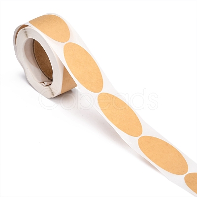 Self-Adhesive Kraft Paper Gift Tag Stickers DIY-G021-10-1