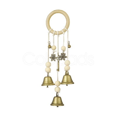 Iron Witch Bells Protection for Door Knob Hanger HJEW-JM00915-1