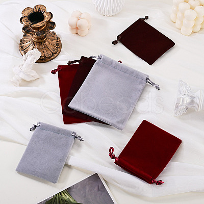 6Pcs 6 Styles Velvet Jewelry Drawstring Bags TP-TADJ0001-01-1