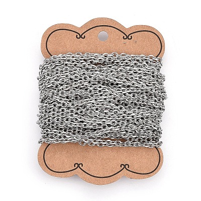 Tarnish Resistant 201 Stainless Steel Cable Chains CHS-L017-23C-1