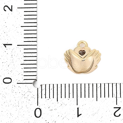 Brass Micro Pave Cubic Zirconia Charms ZIRC-P122-01A-G01-1