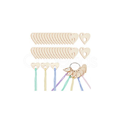 80Pcs Wood Craft Supplies with 1Pcs Iron Loose Leaf Book Binder Hinged Rings AJEW-BC0007-47C-1