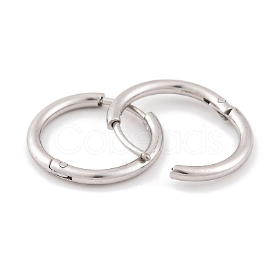 Non-Tarnish Round Ring 304 Stainless Steel Hoop Earrings for Women EJEW-G388-02B-P-1