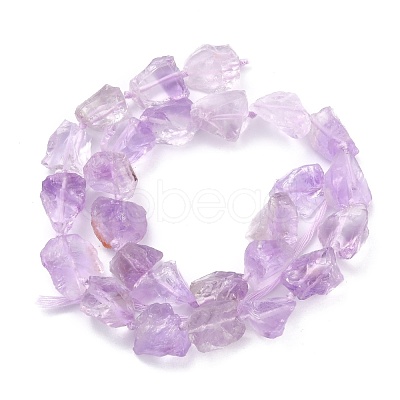 Rough Raw Natural Amethyst Beads Strands G-C069-01-1
