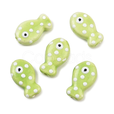Handmade Porcelain Beads X-PORC-B009-03K-1