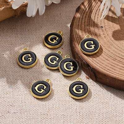 Golden Plated Alloy Charms X-ENAM-S118-02G-1