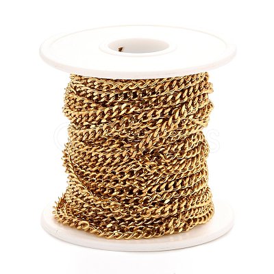 PVD Vacuum Plating 304 Stainless Steel Cuban Link Chains CHS-K016-03A-G-1