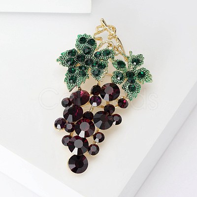 Grape Rhinestone Pins PW-WG39673-01-1