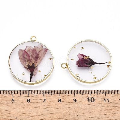 Transparent Clear Epoxy Resin Pendants RESI-L036-12G-03-1
