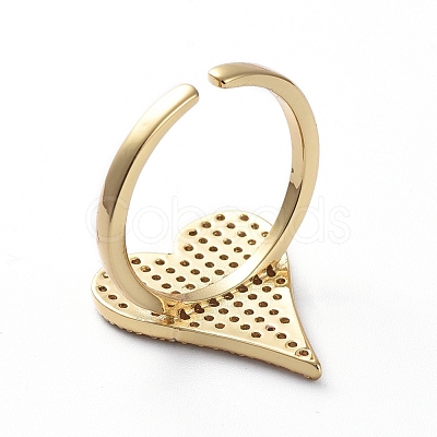 Adjustable Brass Cuff Finger Rings RJEW-G096-02G-1
